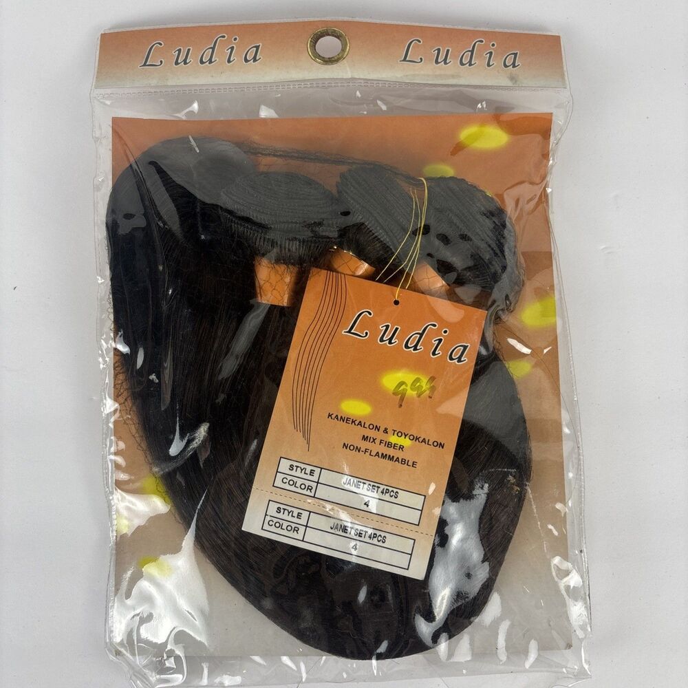 Ludia Hair Weft Janet Set 4 Pc Color 4 Dark Brown Kanekalon & Toyokalon